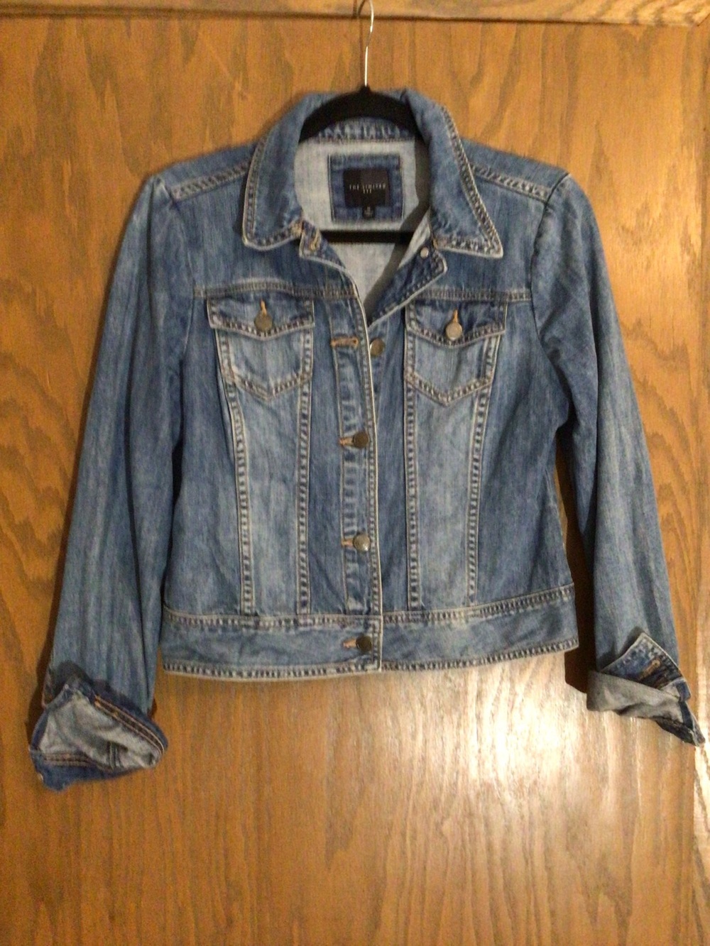 Vintage Washed  Blue Denim Jacket - The Limited SZ M